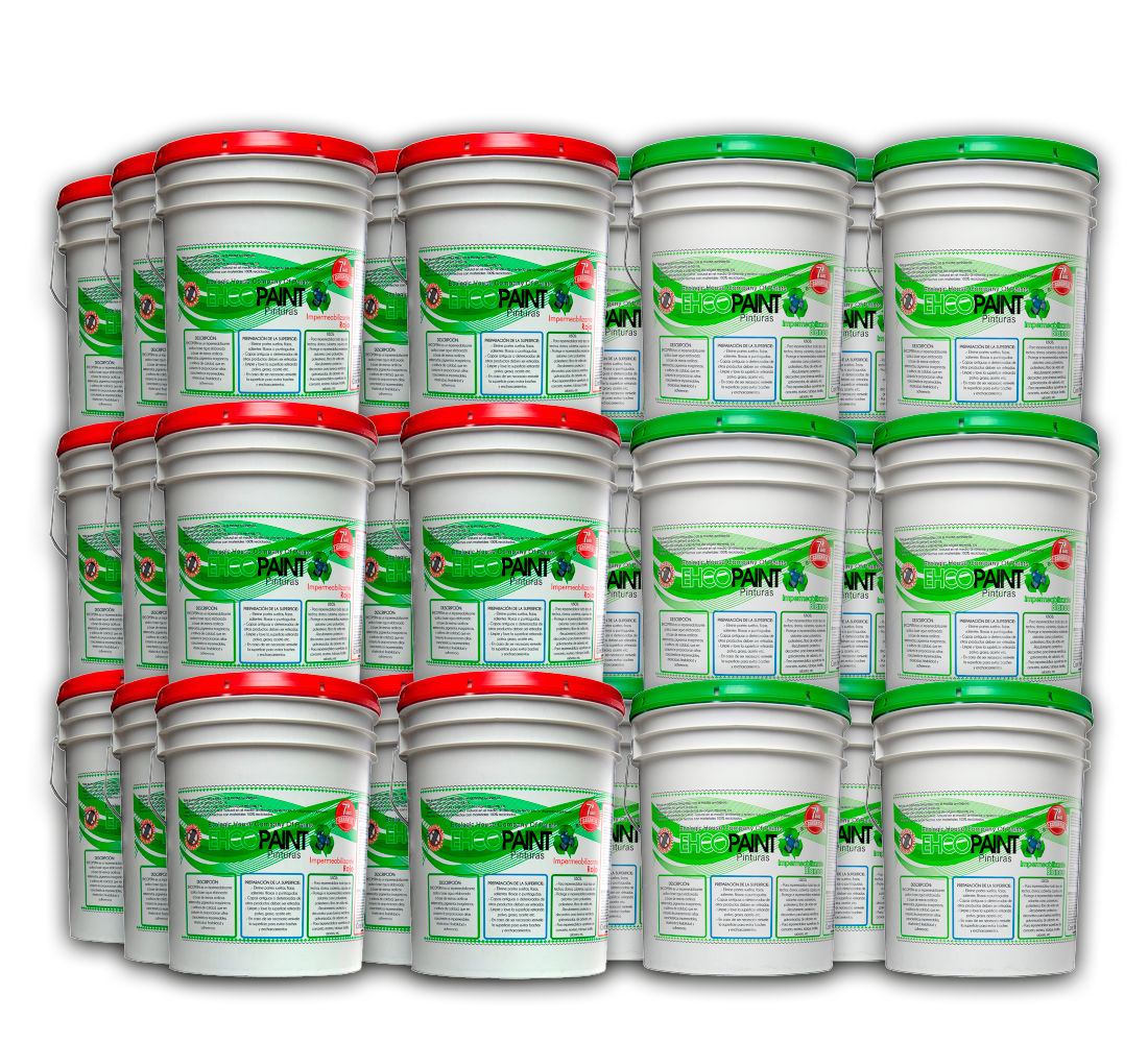 Productos EHCOPAINT preparados para distribución por volumen